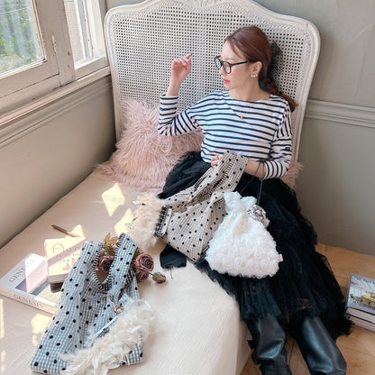 ポーチ付バッグ Balloon Marche【ギンガム/大ドット】