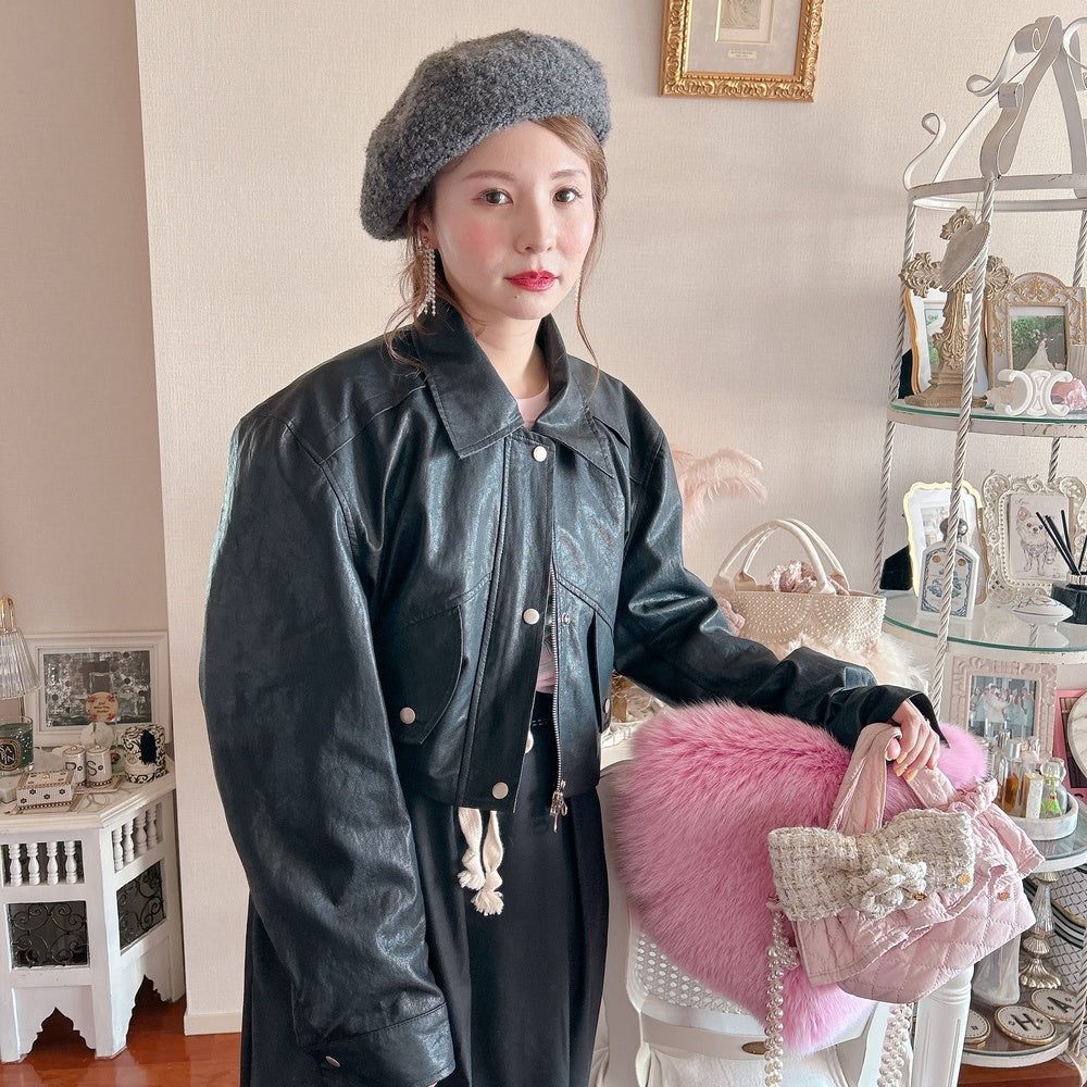 ★Volumeフェイクレザージャケット