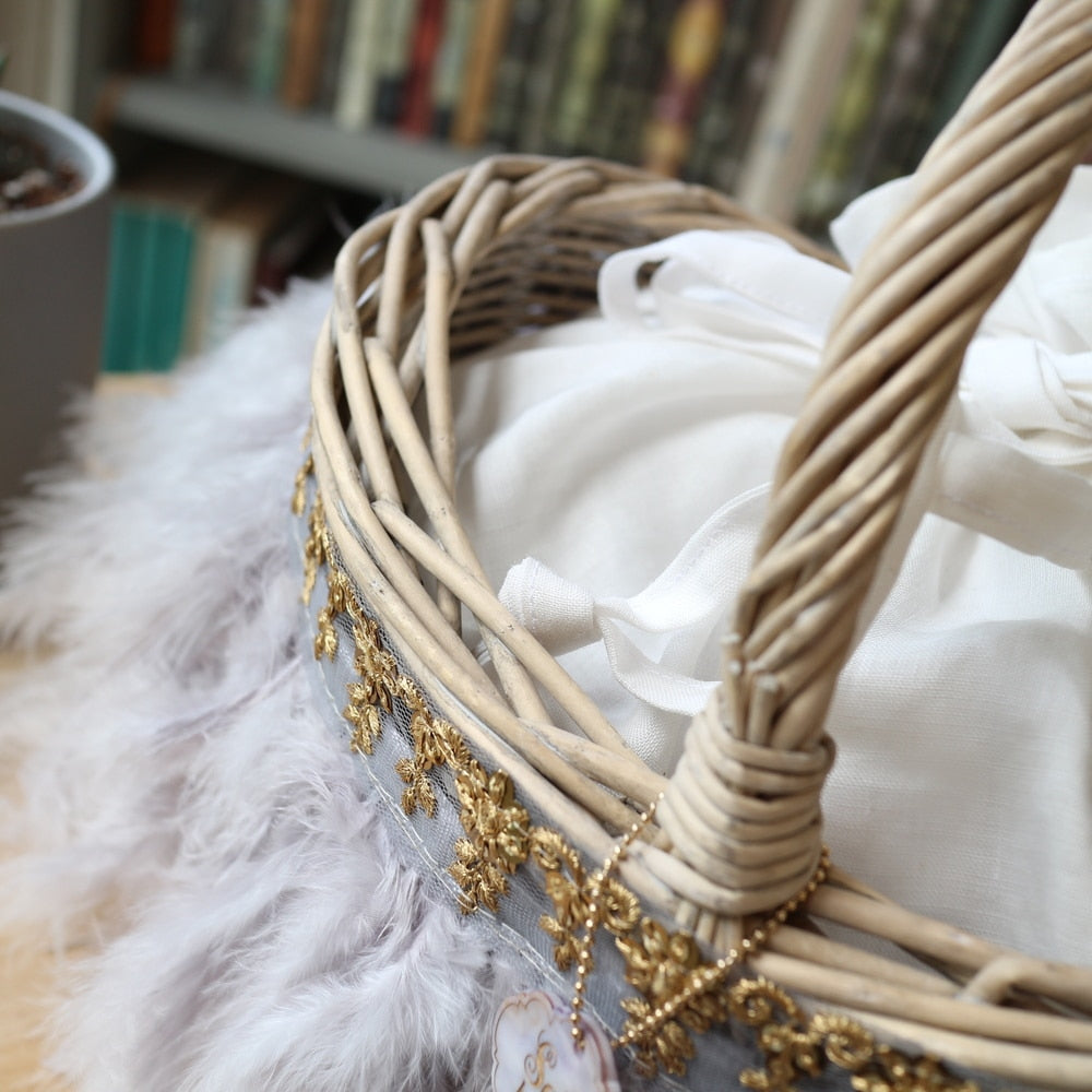 かご&巾着SET Antique Glow Rattan