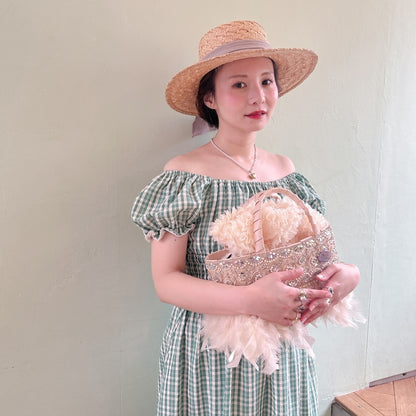 ★Ginghamシャーリングワンピース