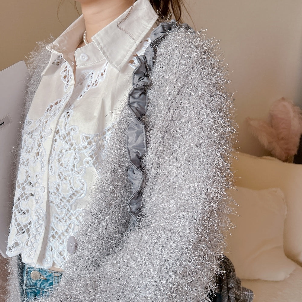 フリルバッグ Tweedy Bebe【グレーミックス】2サイズ