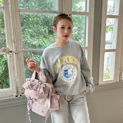 フリルバッグ Tweedy Bebe【ピーチ×シルバー】2サイズ