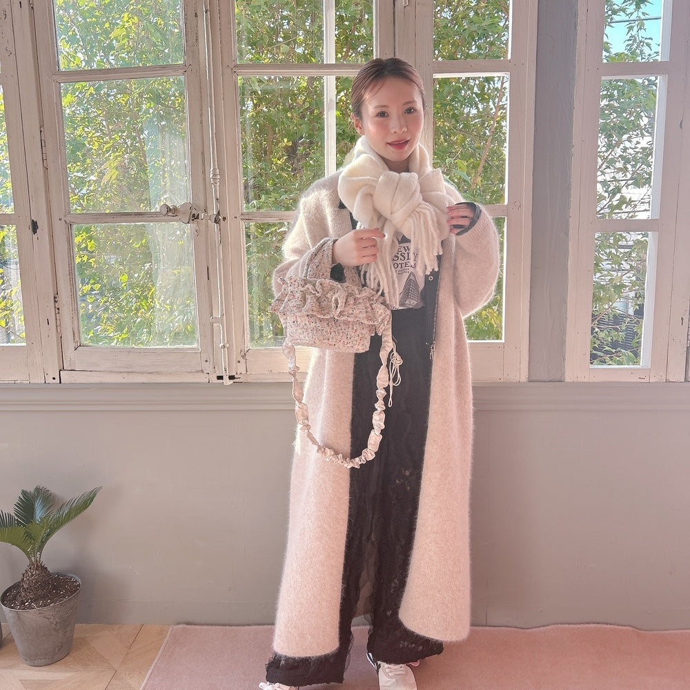 ★ロングFluffyニットガウン