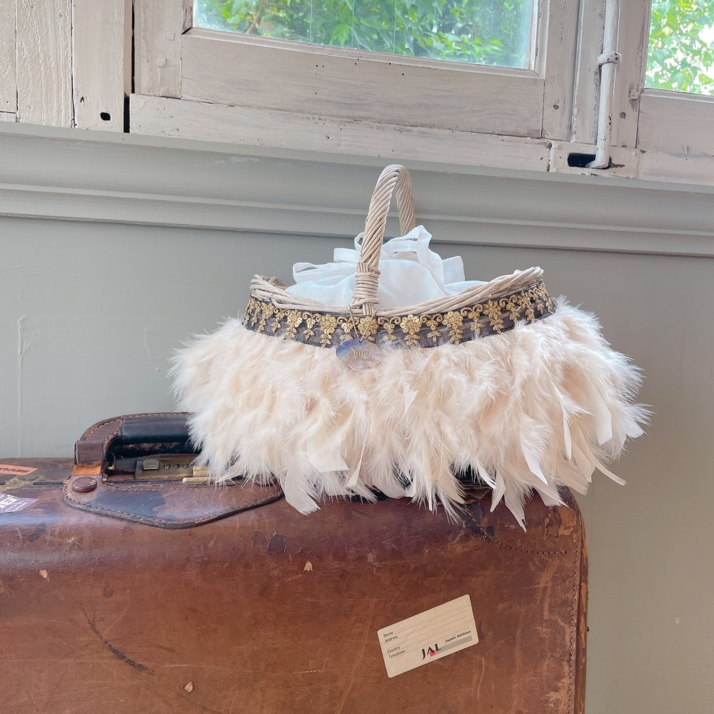 かご&巾着SET Antique Glow Rattan