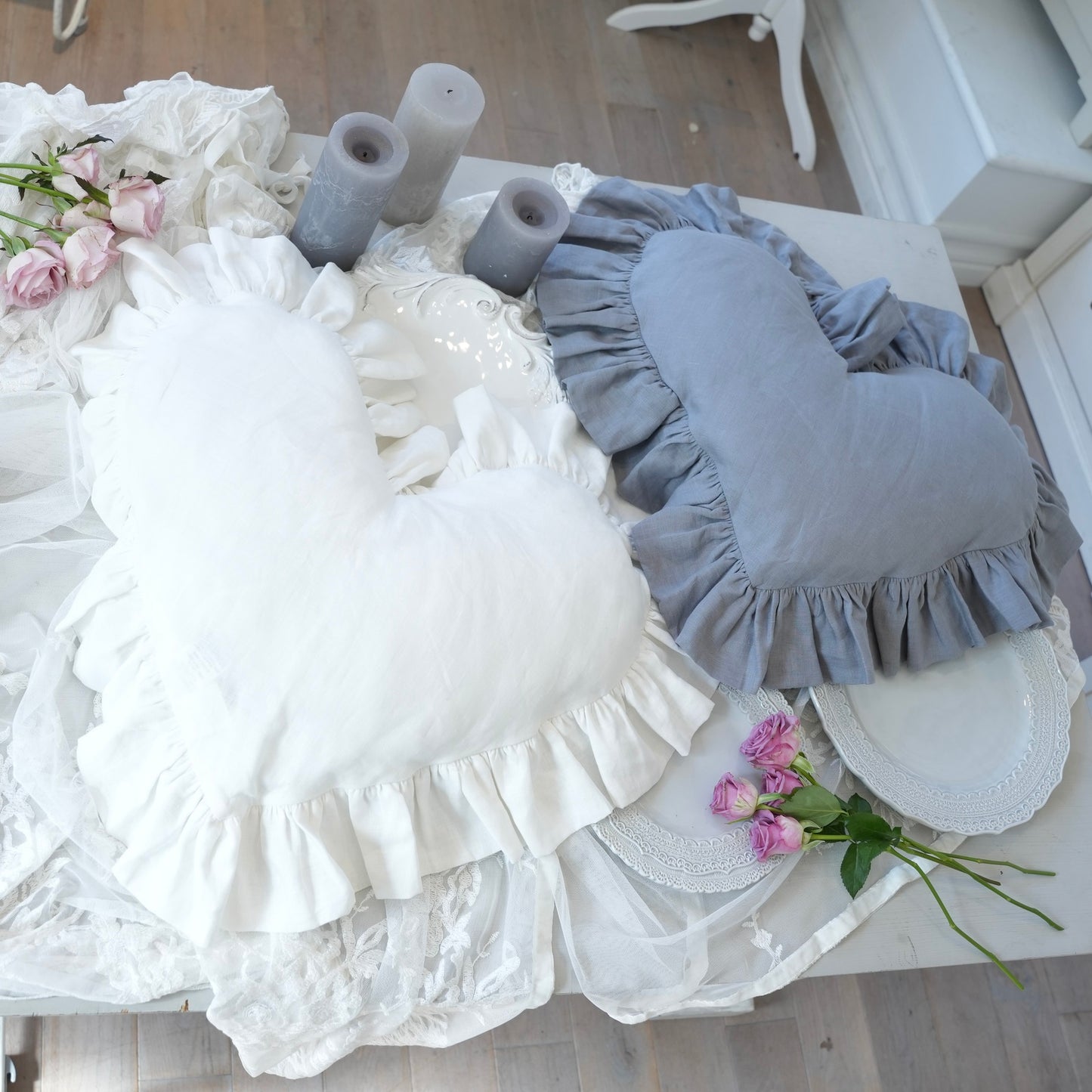 Borgo delle tovaglie ハートクッション