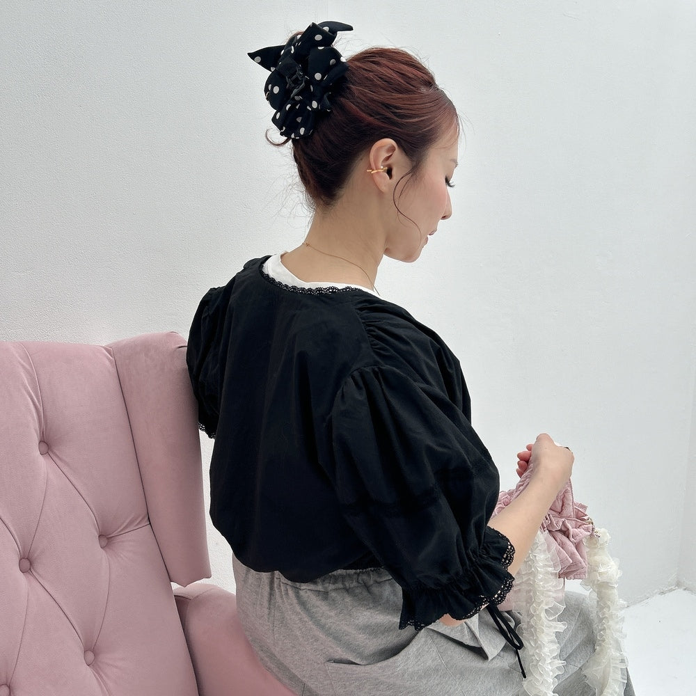 ヘアクリップ Dot Ribbon