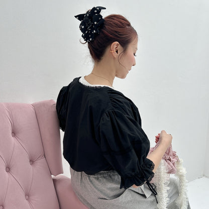 ヘアクリップ Dot Ribbon