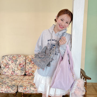 ポーチ付バッグ Balloon Marche【無地ドット】