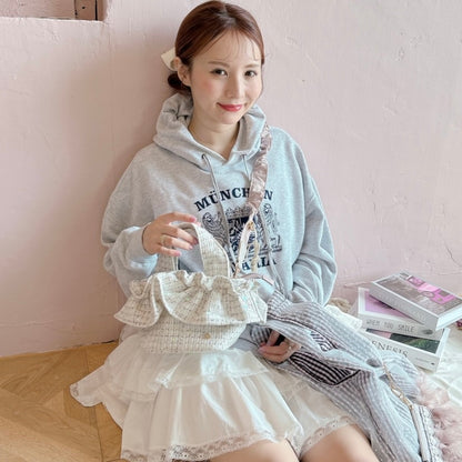 ミニフリルバッグ Tweedy Bebe【チェックホワイト】1サイズ