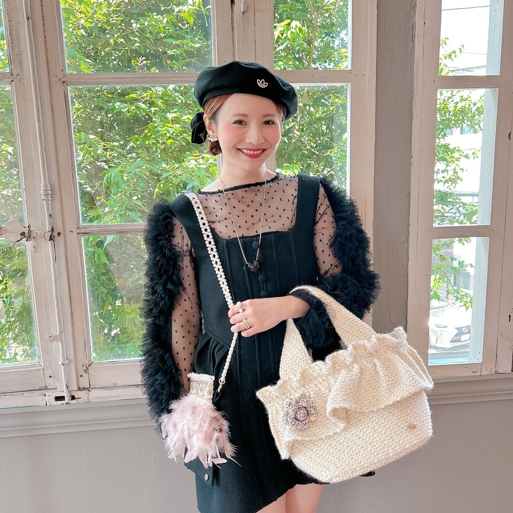 フリルバッグ Tweedy Bebe【アイボリー】1サイズ