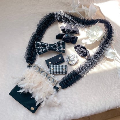 ミニサコッシュ Wintry Meghan ブラック