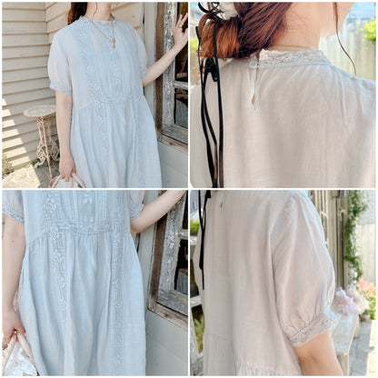 ★Noble Laceリネンワンピース