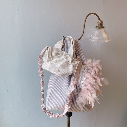 ミニフリルバッグ Tweedy Bebe【チェックホワイト】1サイズ