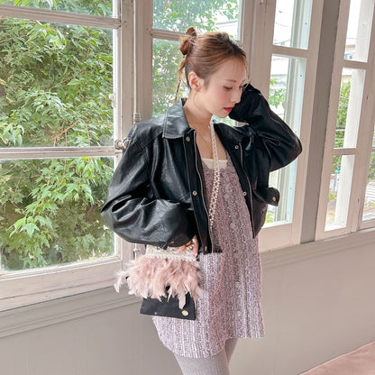 ★Volumeフェイクレザージャケット