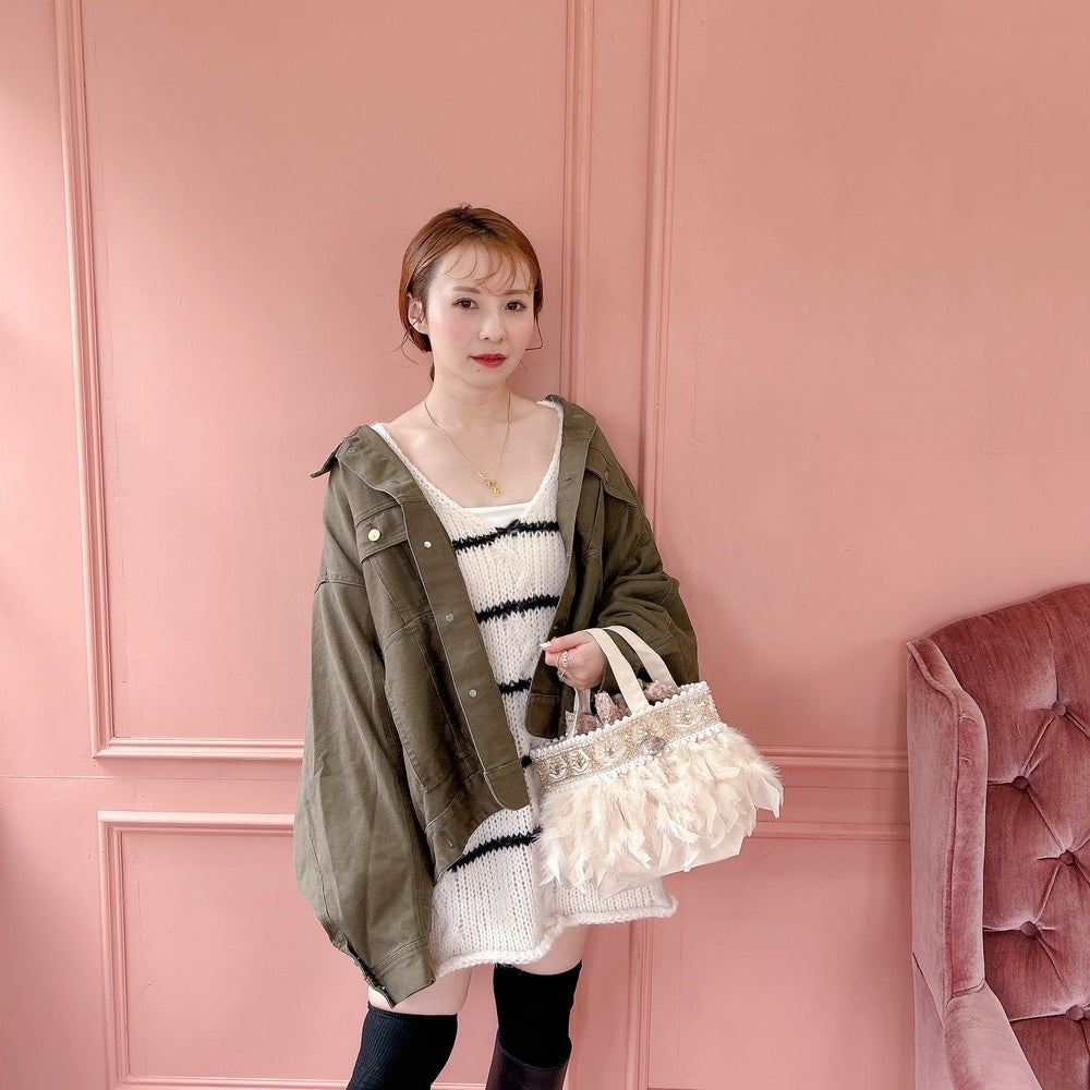 トート Wintry Meghan【アイボリー/グレー】