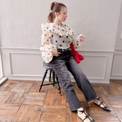 ★Polka Puffブラウス