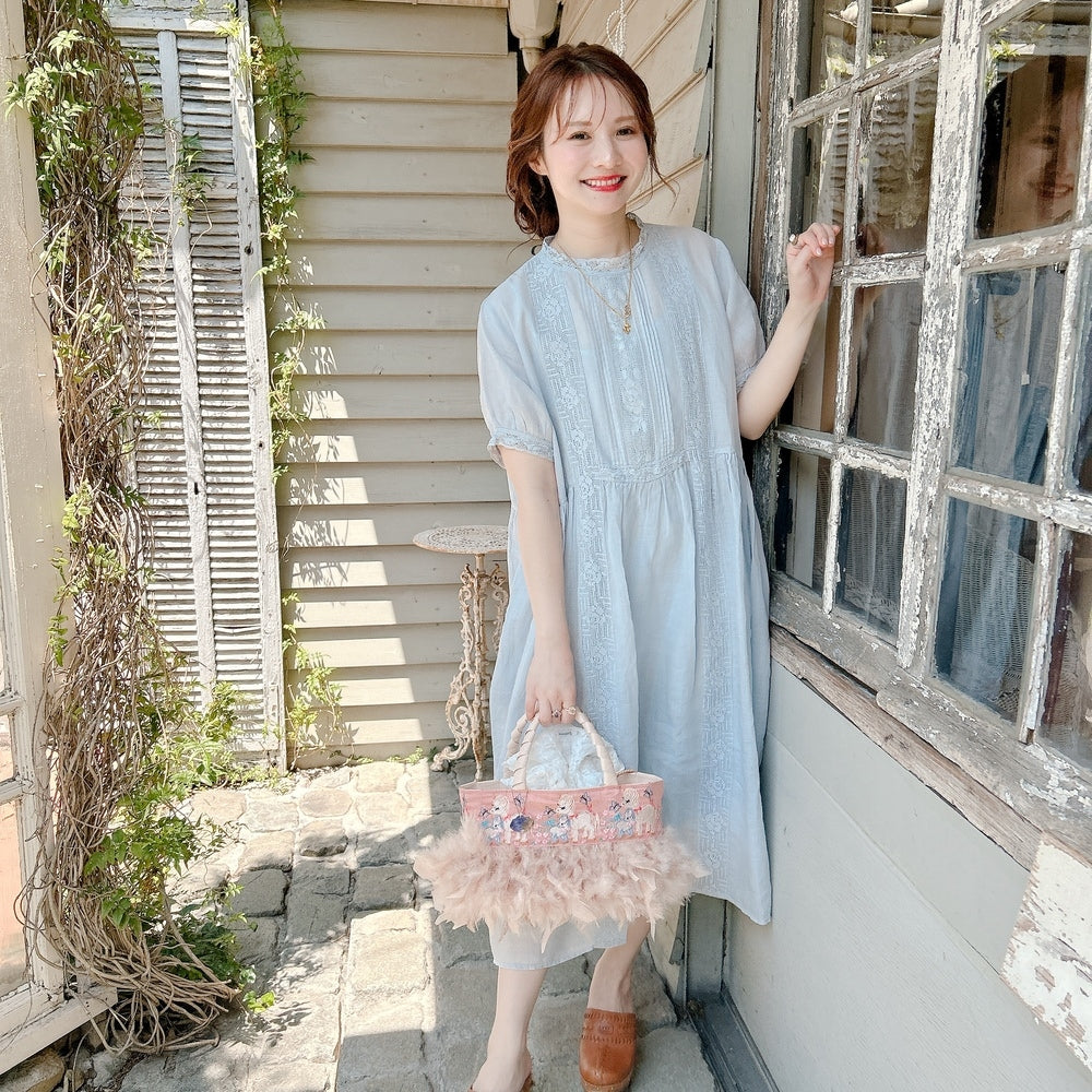 ★Noble Laceリネンワンピース