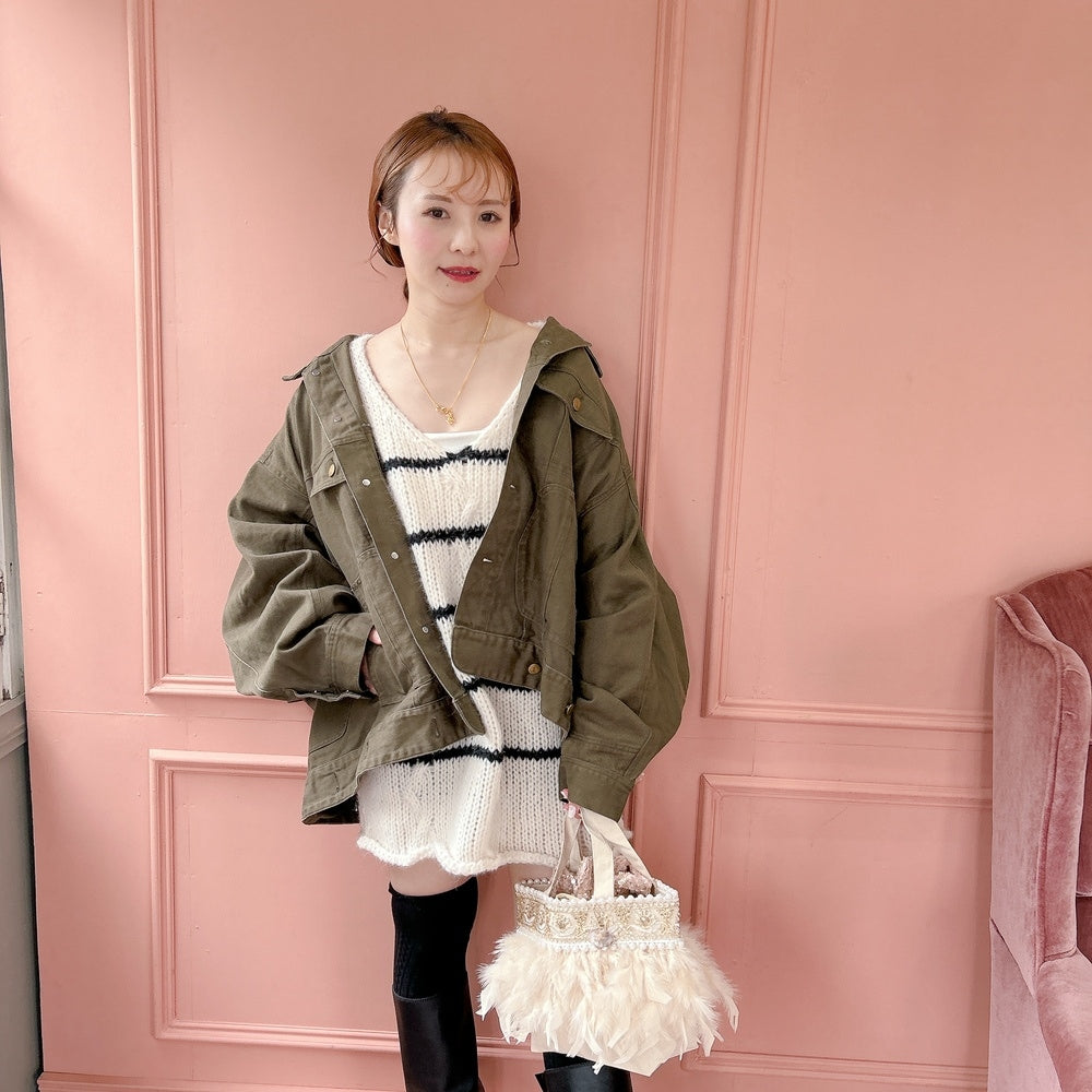 トート Wintry Meghan【アイボリー/グレー】