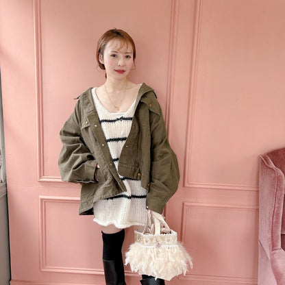 トート Wintry Meghan【アイボリー/グレー】