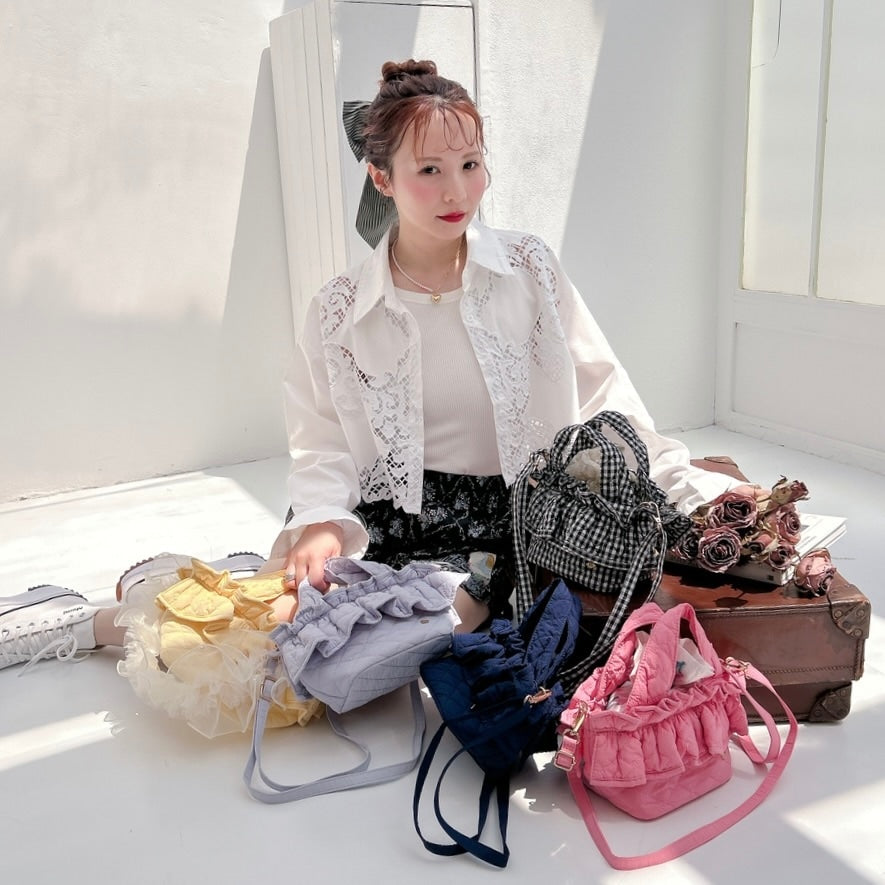 ★Croppedレースシャツ