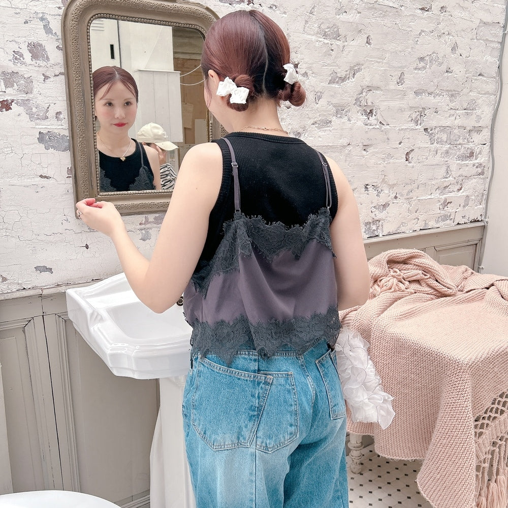 ★Croppedレースビスチェ