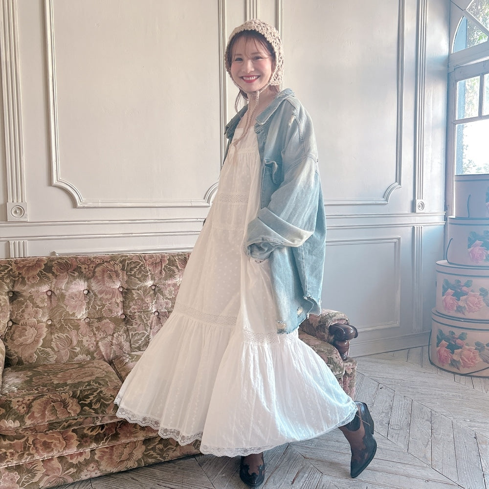 ★コットンレースDollyワンピース