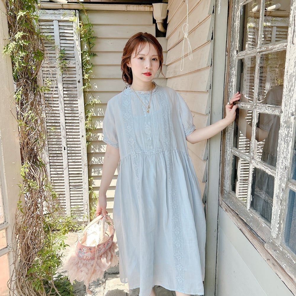 ★Noble Laceリネンワンピース