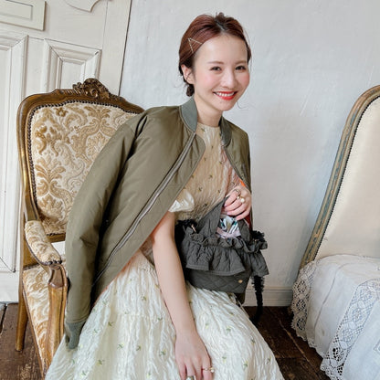 ミニフリルバッグ Quilting Frill Bebe【バニラ/ホットピンク/カーキ/ギンガム/ラベンダー/ミルクティ】