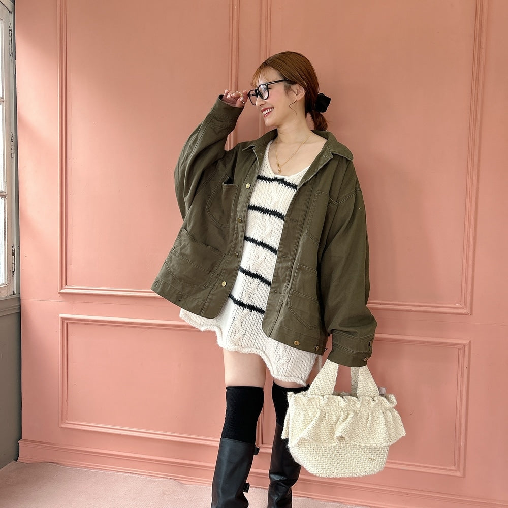 フリルバッグ Tweedy Bebe【アイボリー】1サイズ