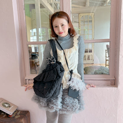 ミニサコッシュ Wintry Meghan ブラック