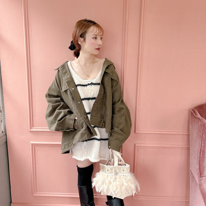 トート Wintry Meghan【アイボリー/グレー】