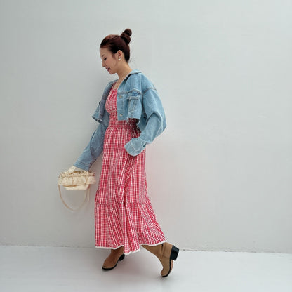 ★Volumeスリーブショートデニムジャケット