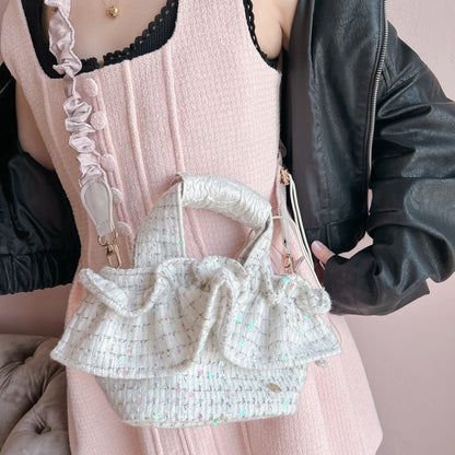 ミニフリルバッグ Tweedy Bebe【チェックホワイト】1サイズ