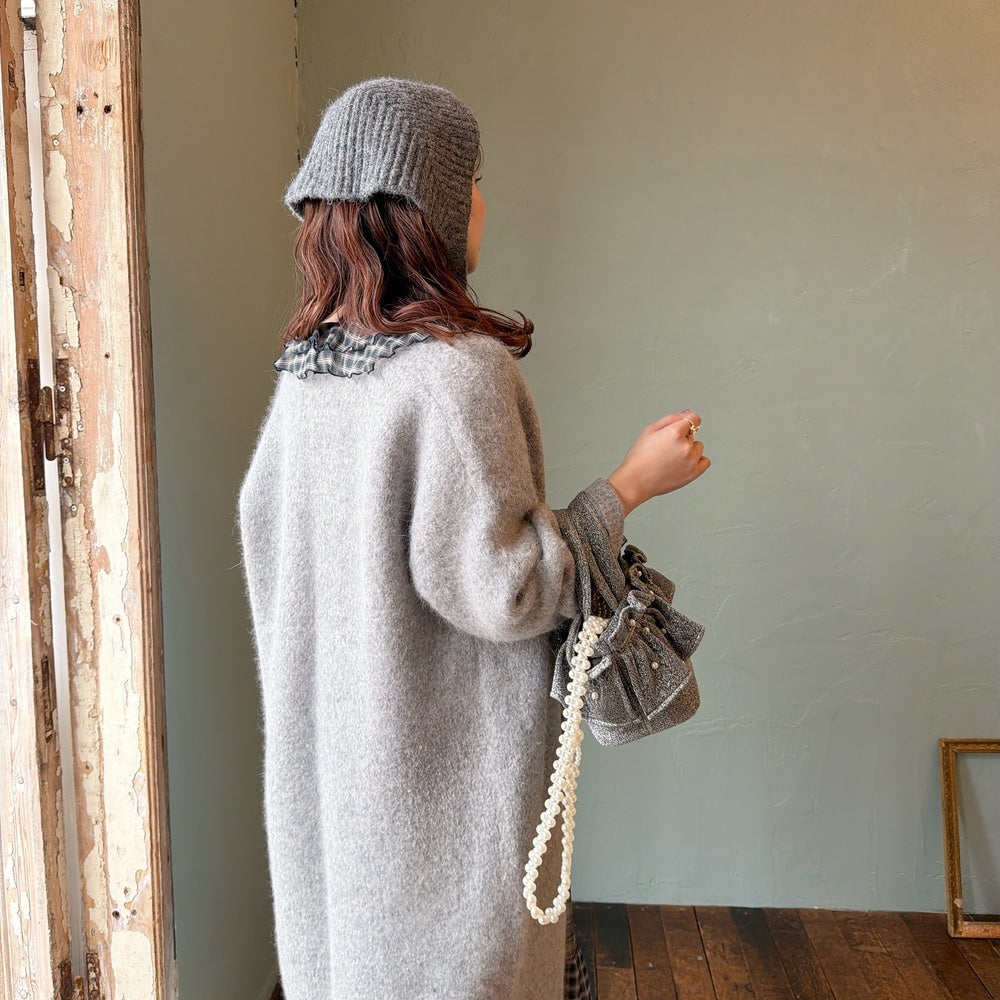 ★ロングFluffyニットガウン