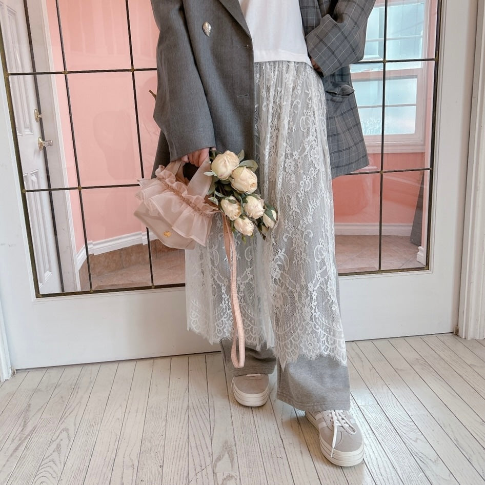 ★SheerレースロンTワンピ