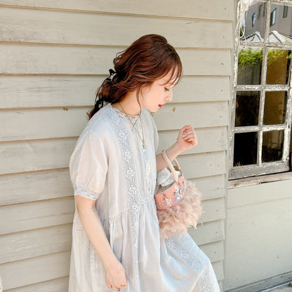 ★Noble Laceリネンワンピース