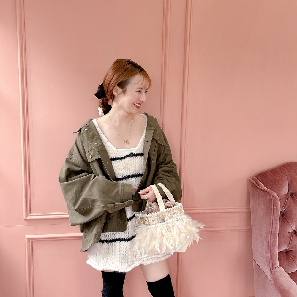 トート Wintry Meghan【アイボリー/グレー】