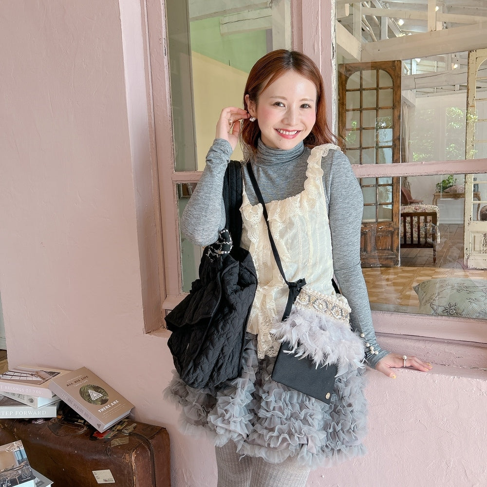 ミニサコッシュ Wintry Meghan ブラック