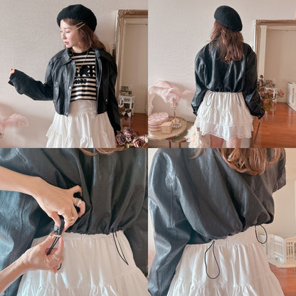 ★Volumeフェイクレザージャケット