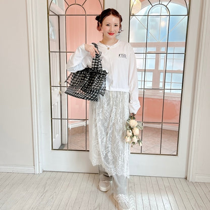 ★SheerレースロンTワンピ