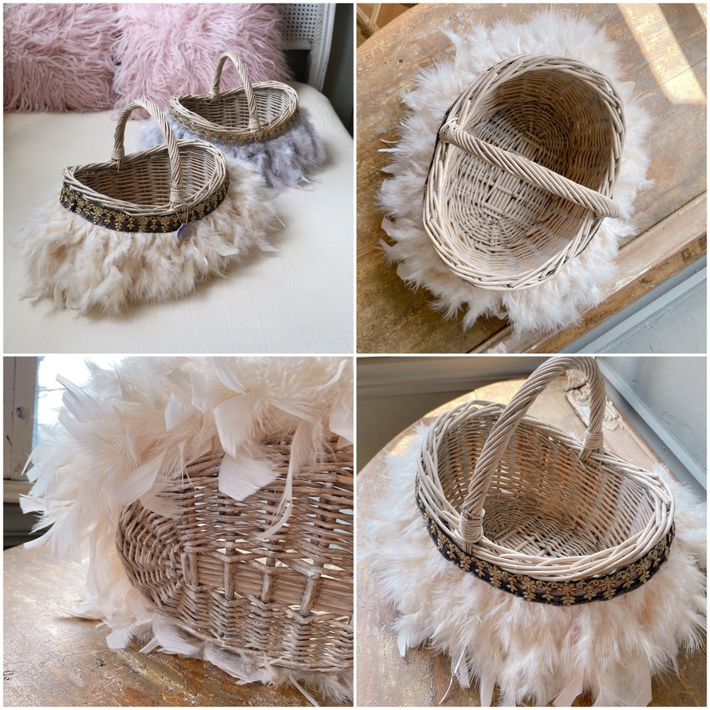 かご&巾着SET Antique Glow Rattan