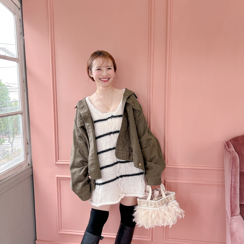 トート Wintry Meghan【アイボリー/グレー】