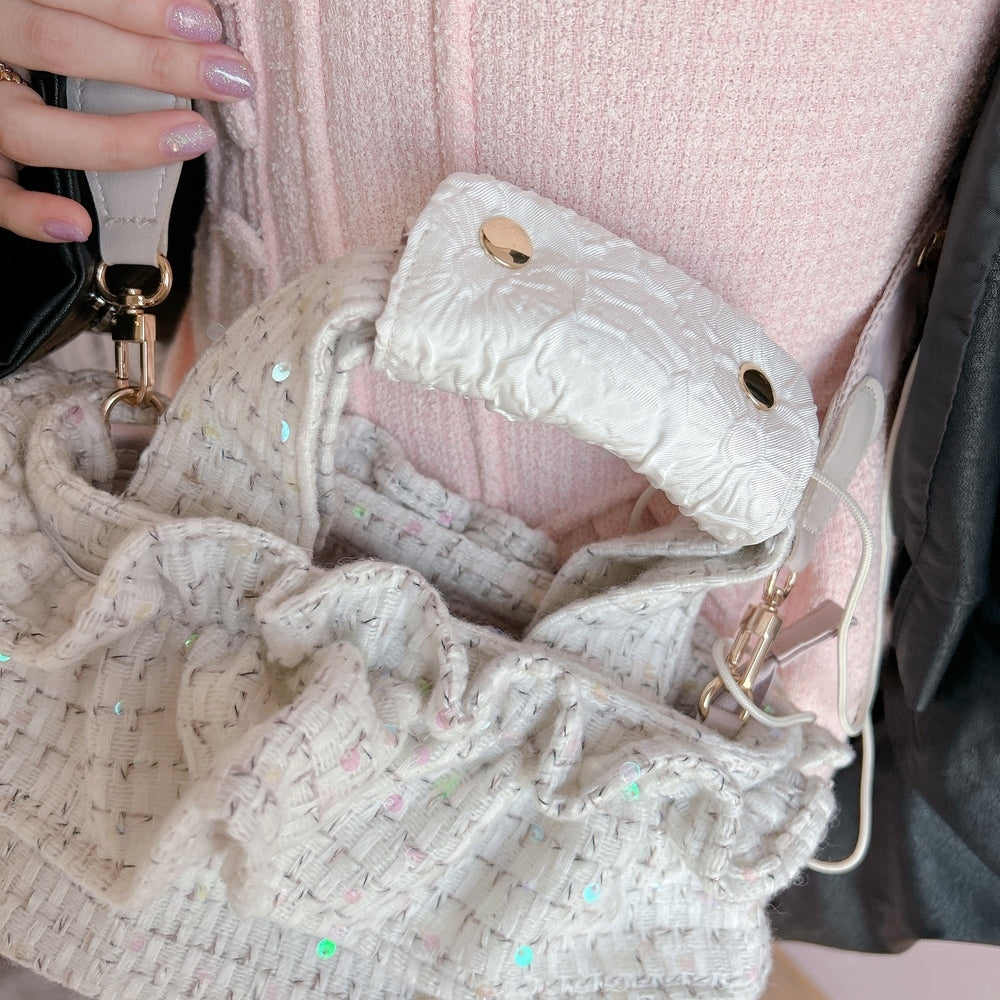 ミニフリルバッグ Tweedy Bebe【チェックホワイト】1サイズ