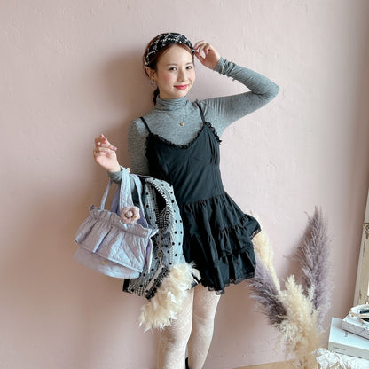 ポーチ付バッグ Balloon Marche【ギンガム/大ドット】