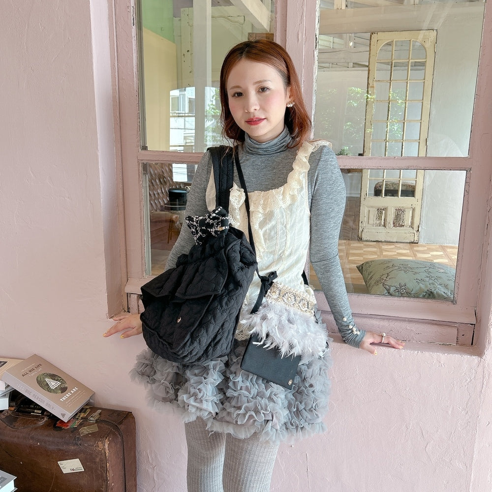 ミニサコッシュ Wintry Meghan ブラック