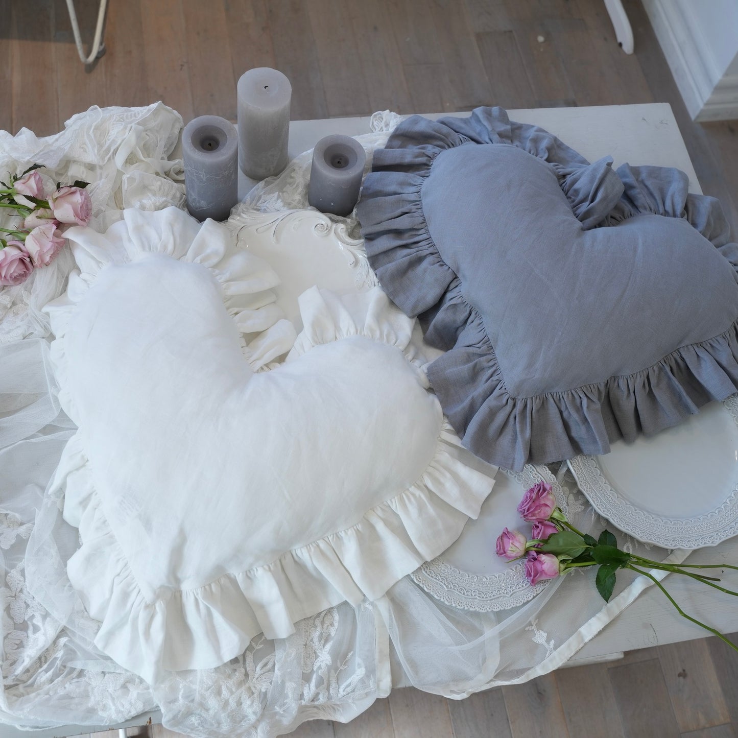 Borgo delle tovaglie ハートクッション