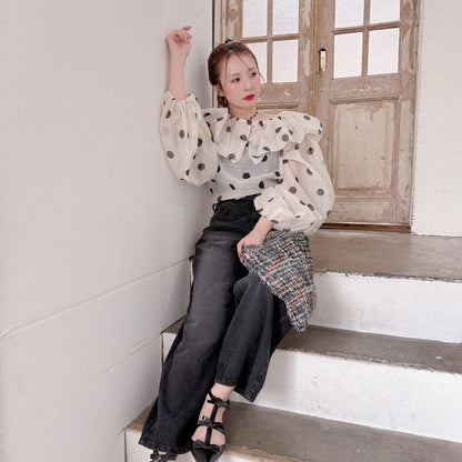 ★Polka Puffブラウス
