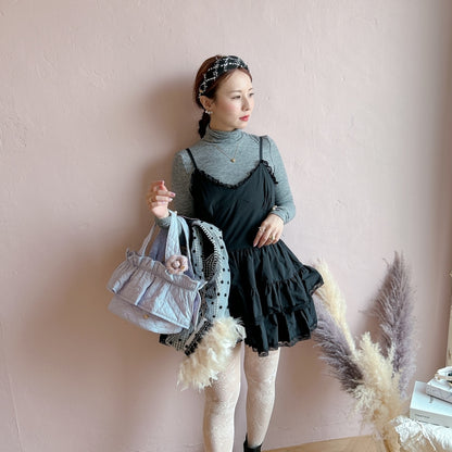 ポーチ付バッグ Balloon Marche【ギンガム/大ドット】