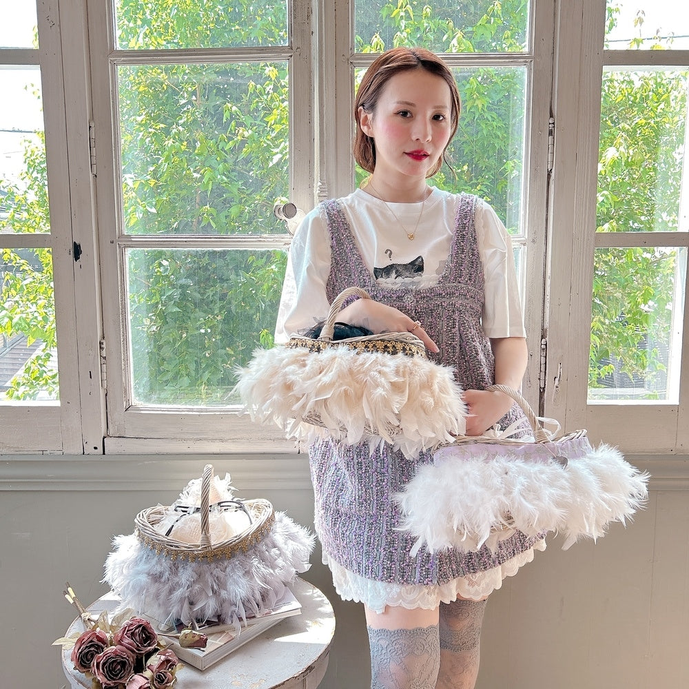 かご&巾着SET Antique Glow Rattan