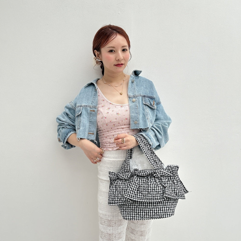 ★Volumeスリーブショートデニムジャケット